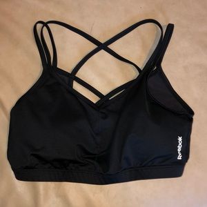 Black Reebok sports bra